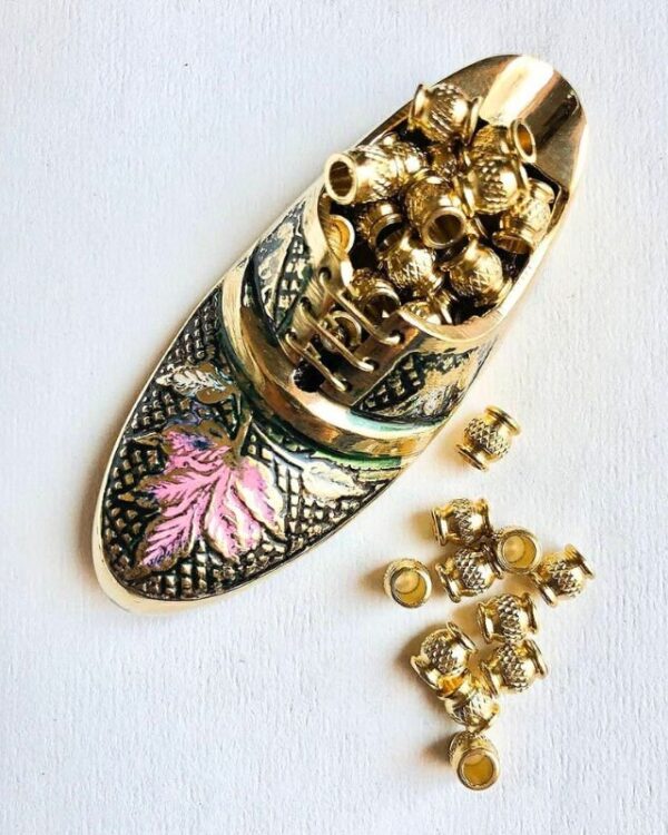 7mm Brass Unique Tube Beads – 10g