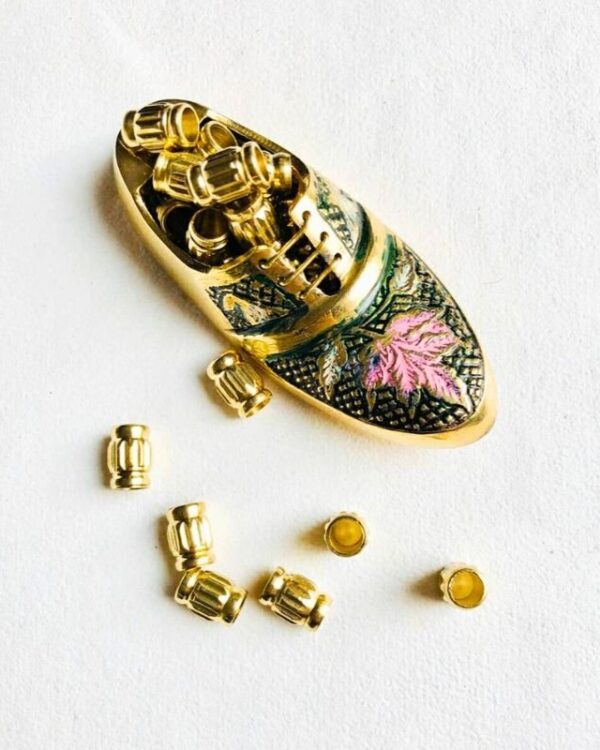 11mm Brass Pipe Geometric Beads – 10g