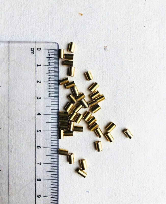 5mm Brass Pipe Geometric Beads – 10g - Image 5
