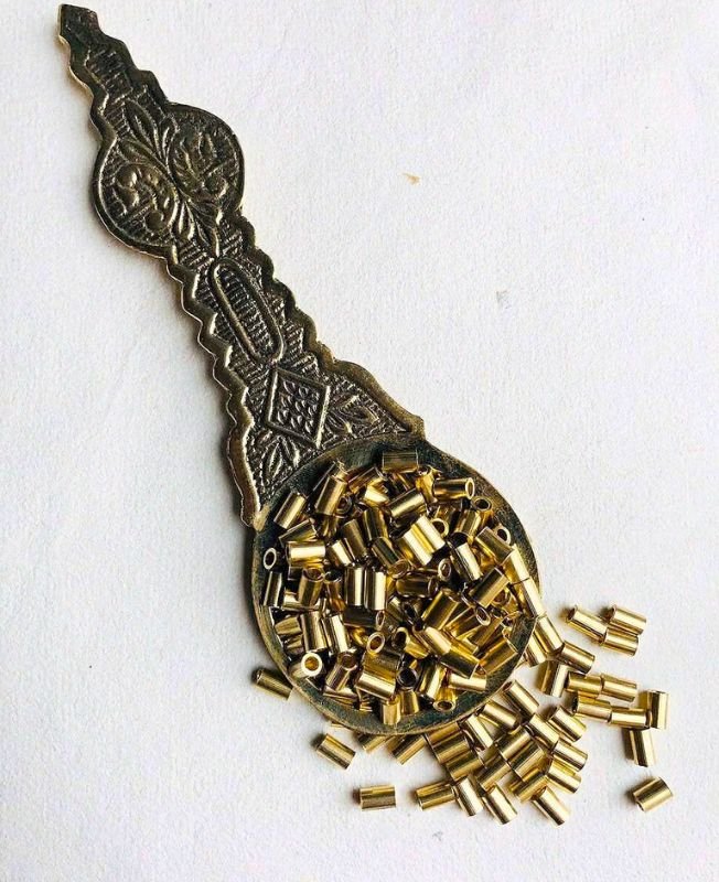 5mm Brass Pipe Geometric Beads – 10g - Image 4