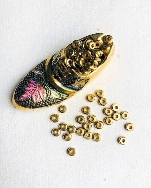 2.5mm Brass Donut Geometric Beads – 10g