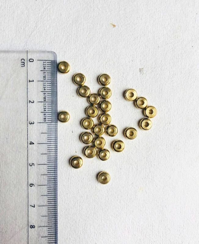 2.5mm Brass Donut Geometric Beads – 10g - Image 2
