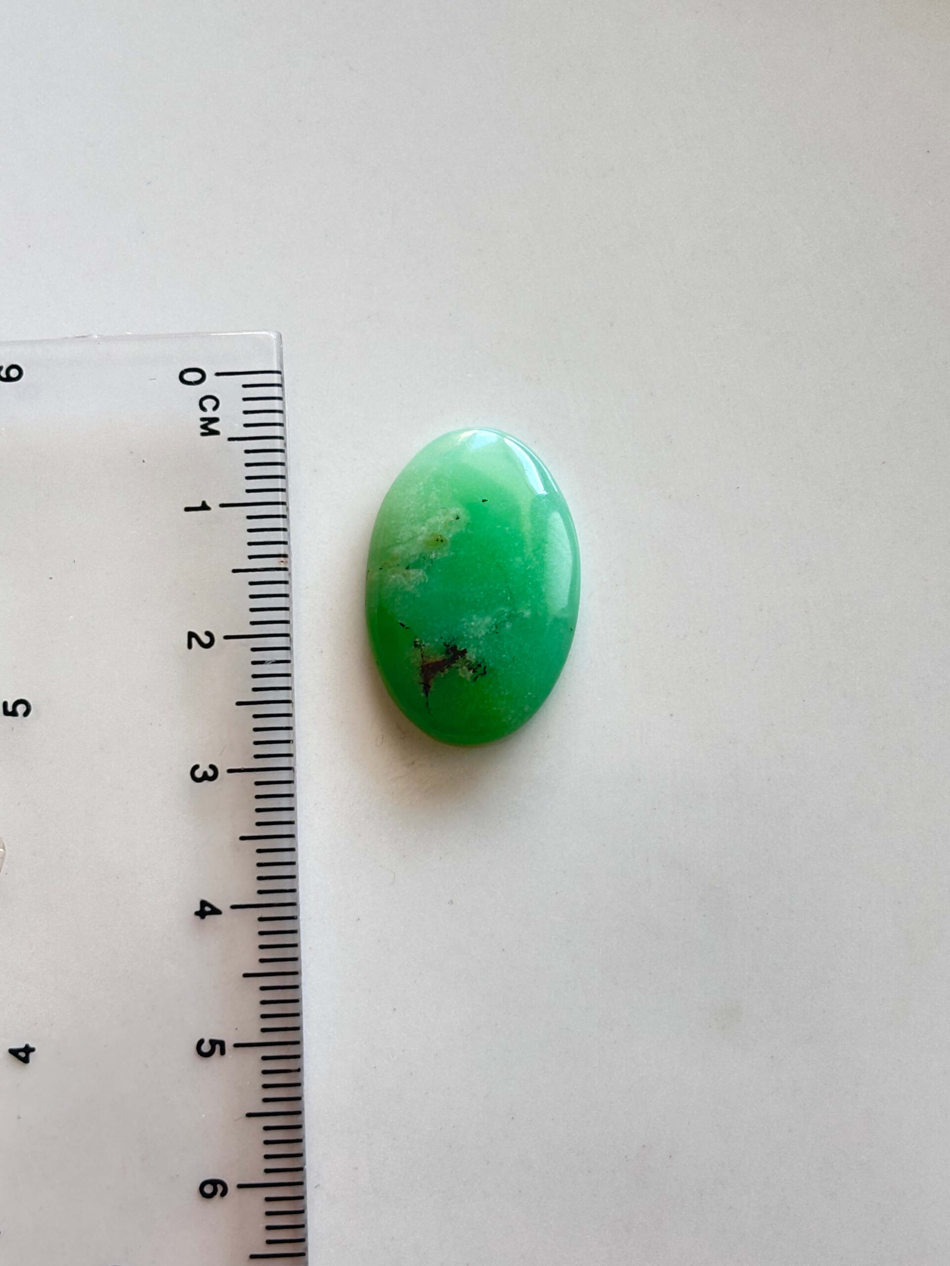 Polished Chrysoprase Cabochon for Jewelry - Image 2