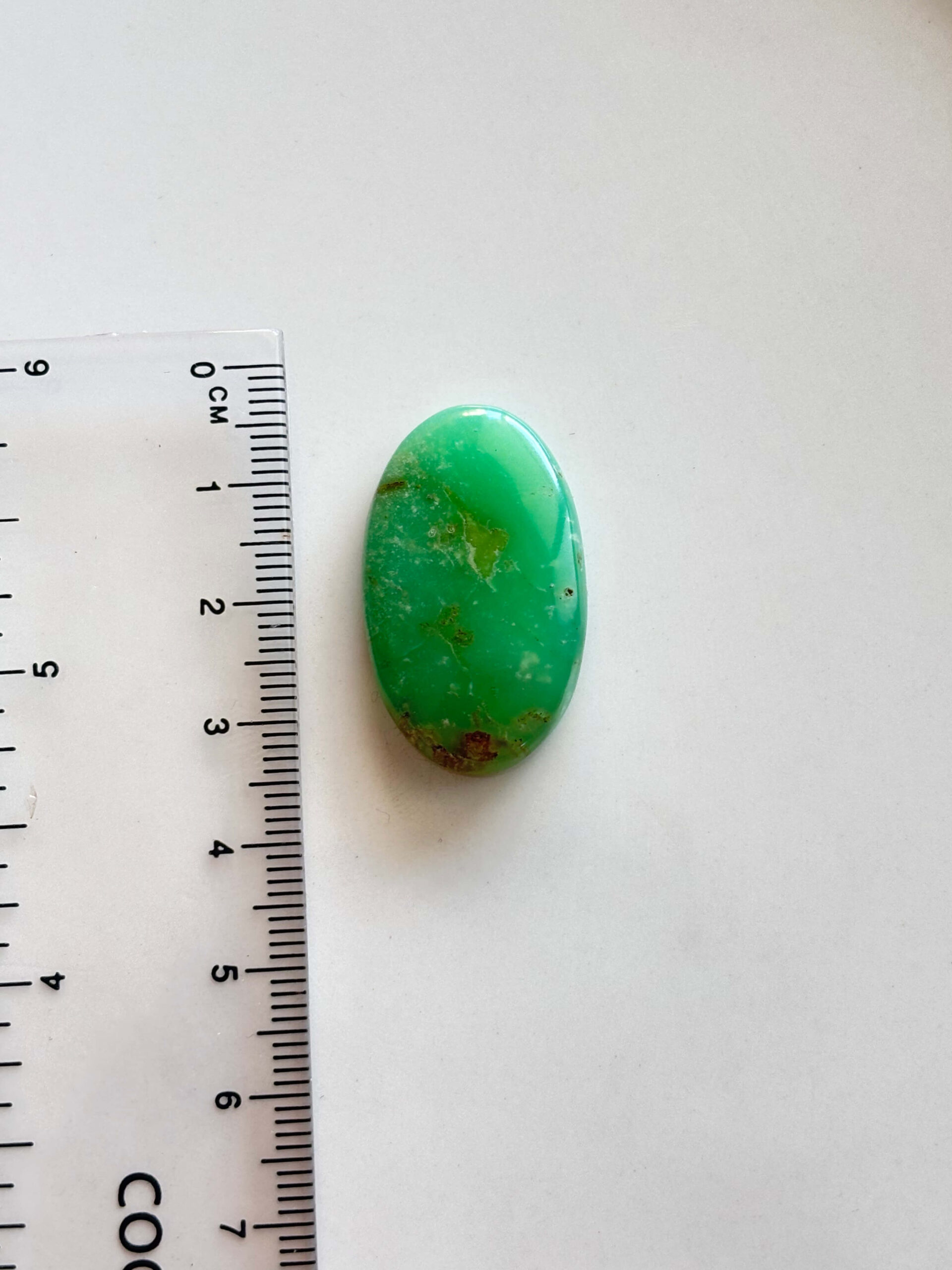 One of a Kind Chrysoprase Gemstone Cabochon - Image 2