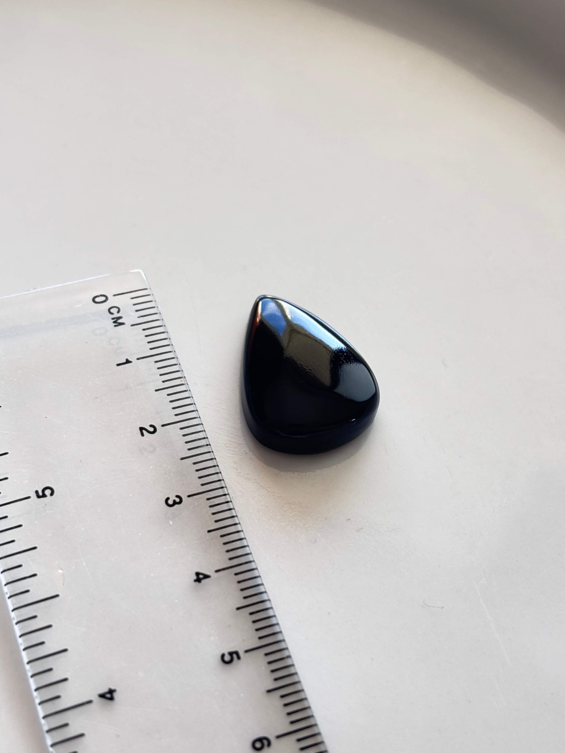 Black Onyx Cabochon for Macrame Jewelry - Image 2
