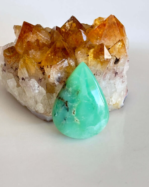 Chrysoprase Gemstone for Pendant & Macrame Jewelry