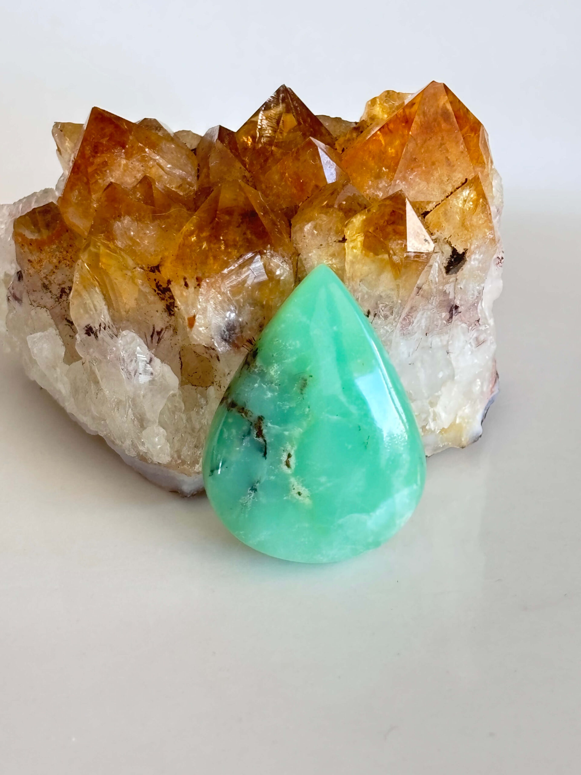 Chrysoprase Gemstone for Pendant & Macrame Jewelry