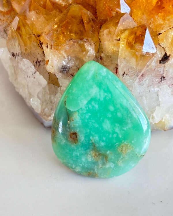 Unique Chrysoprase Stone Cabochon for Jewelry