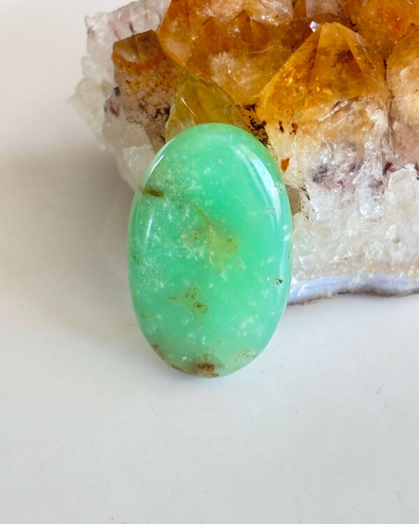 One of a Kind Chrysoprase Gemstone Cabochon