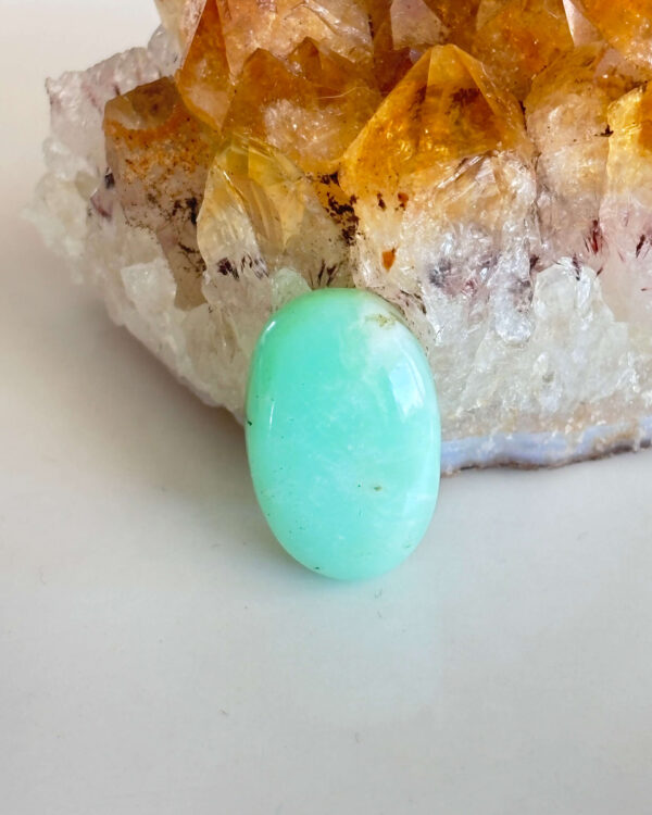 Chrysoprase Cabochon for Macrame Jewelry