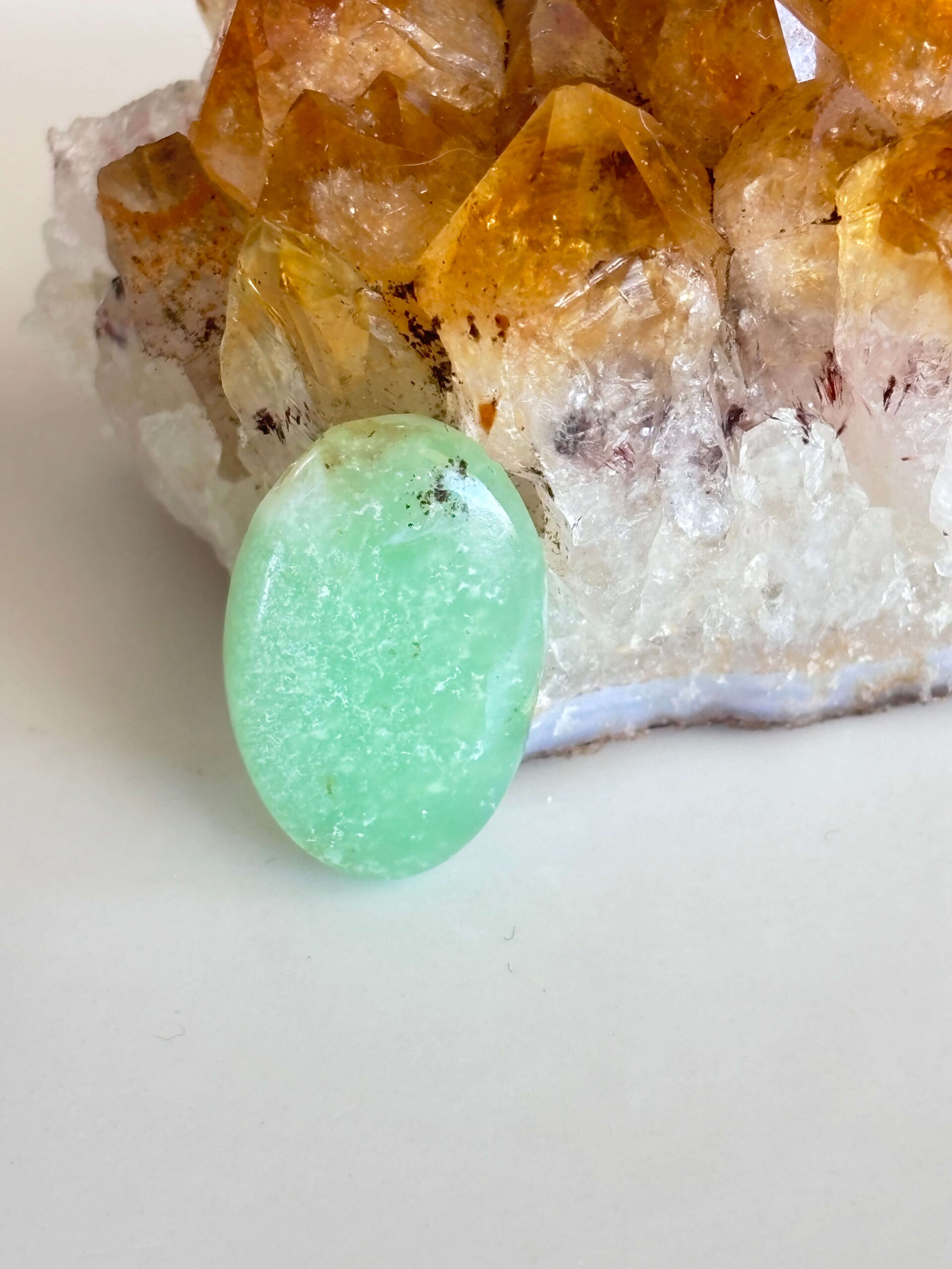 Natural Chrysoprase Stone – Unique Cabochon