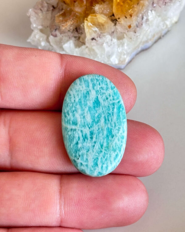 Unique Amazonite Stone Cabochon for Jewelry