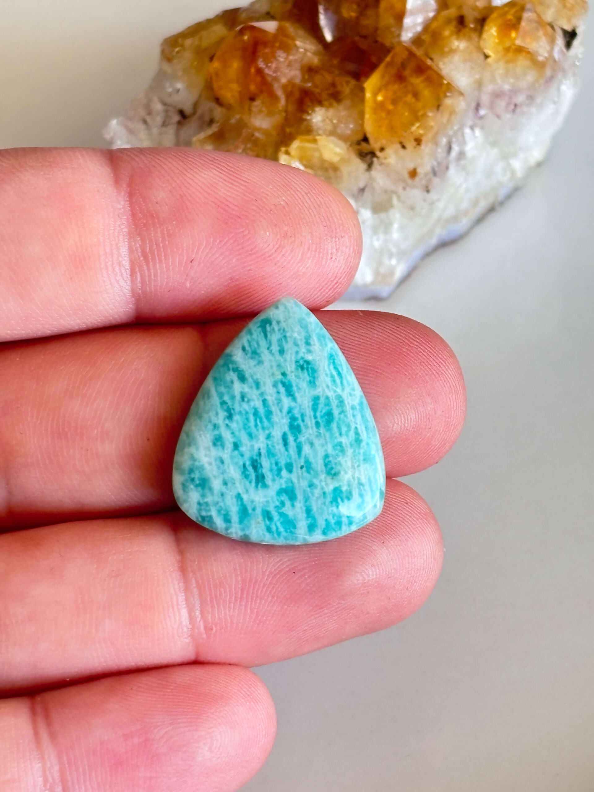 Natural Amazonite Cabochon for Pendant Making