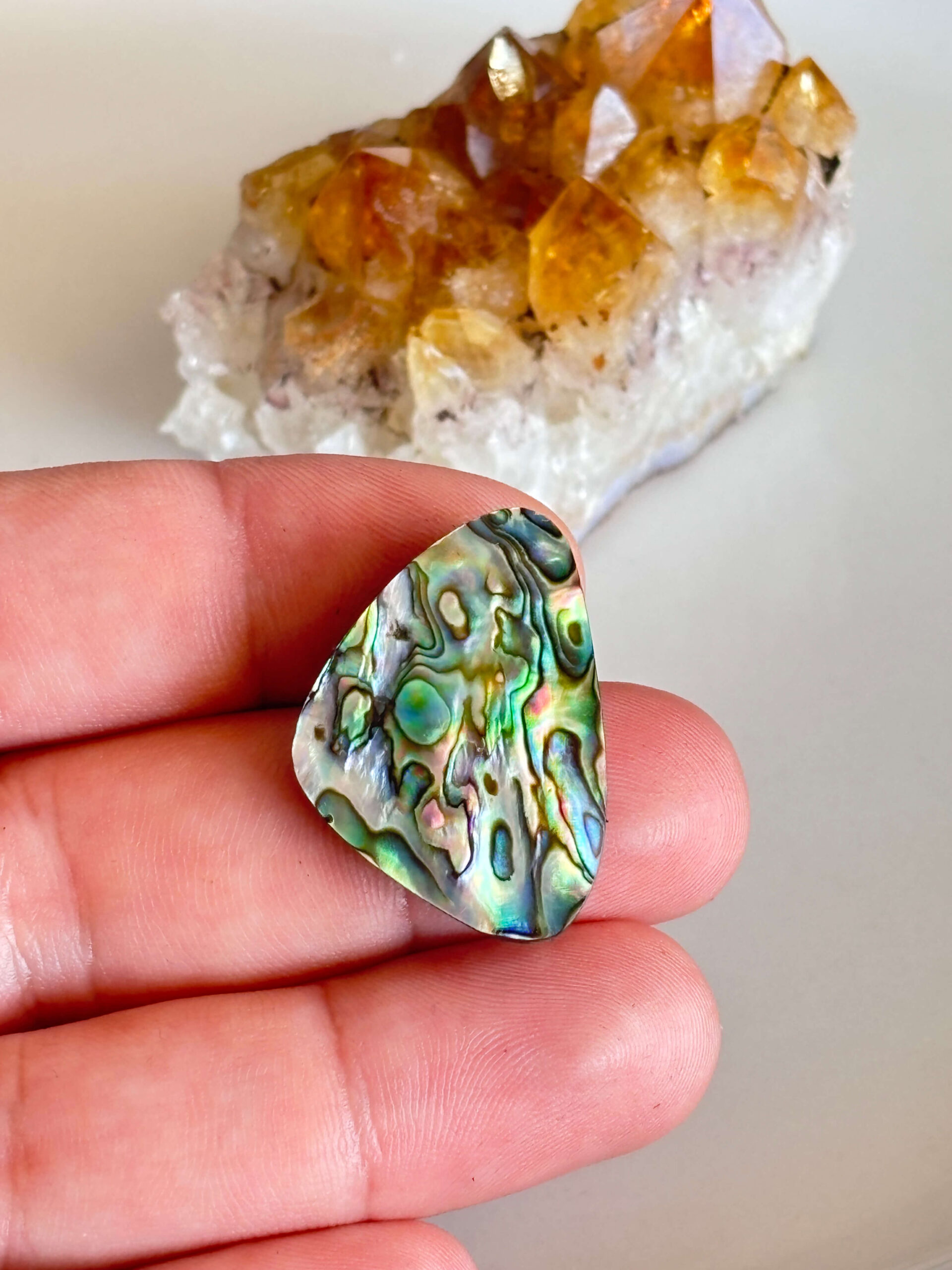 Abalone Shell Stone for Macrame Jewelry - Image 2