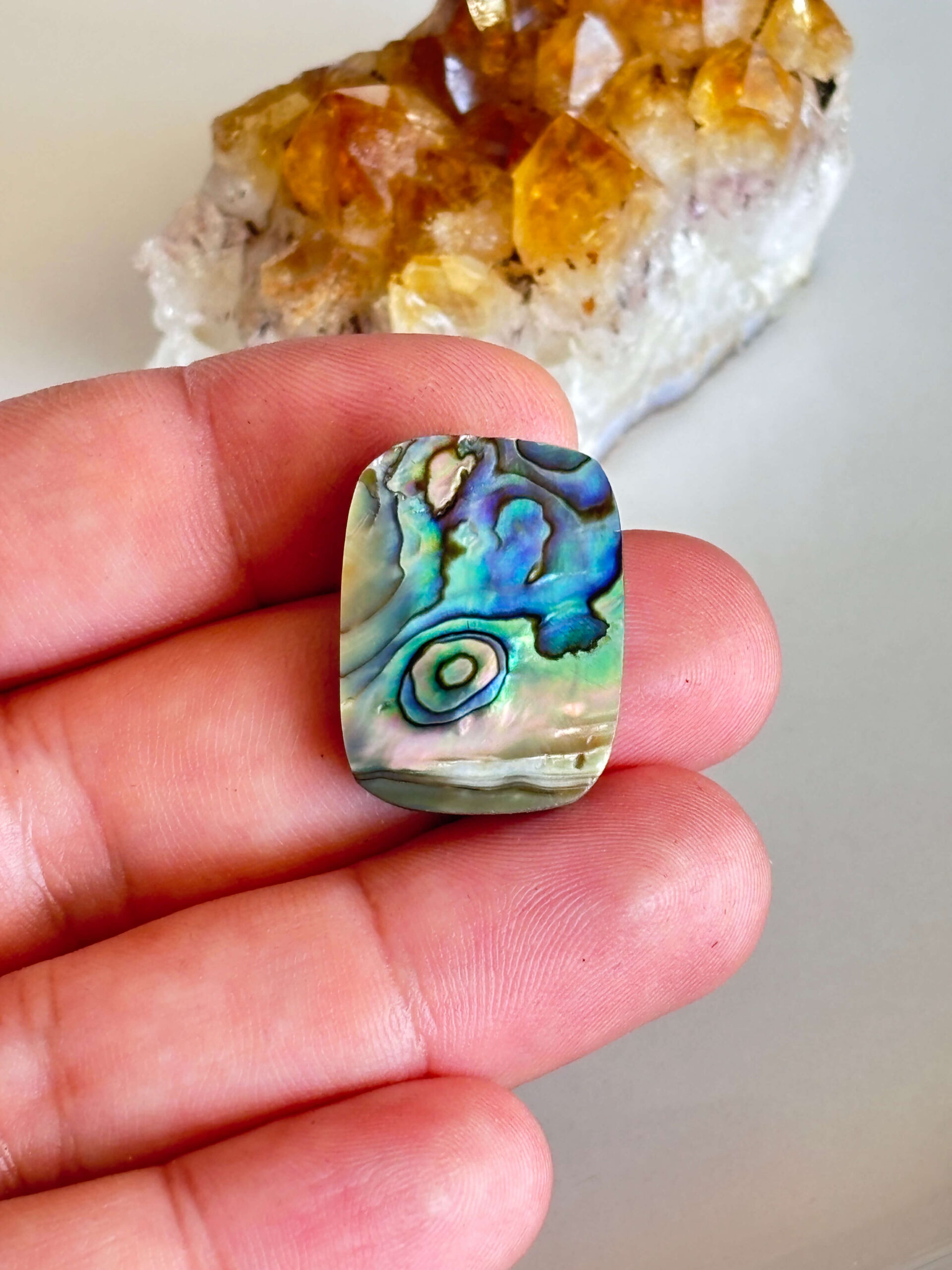 Natural Abalone Shell – Iridescent Cabochon - Image 2