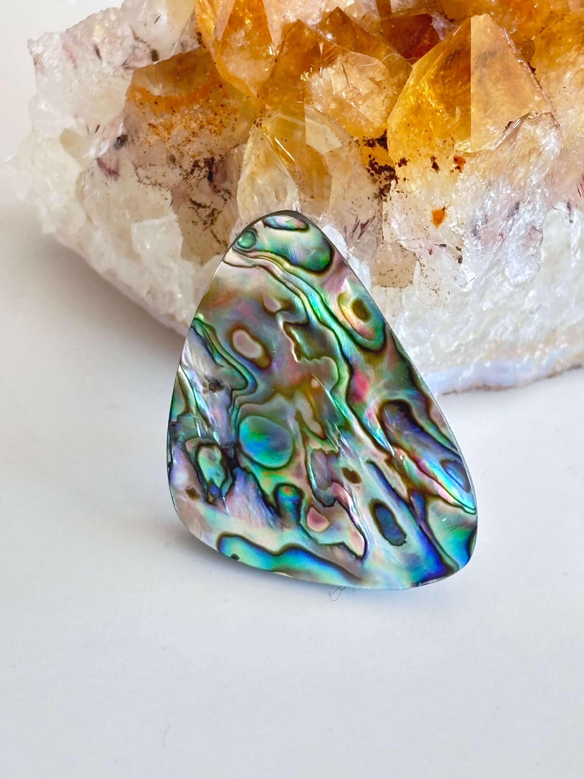 Abalone Shell Stone for Macrame Jewelry