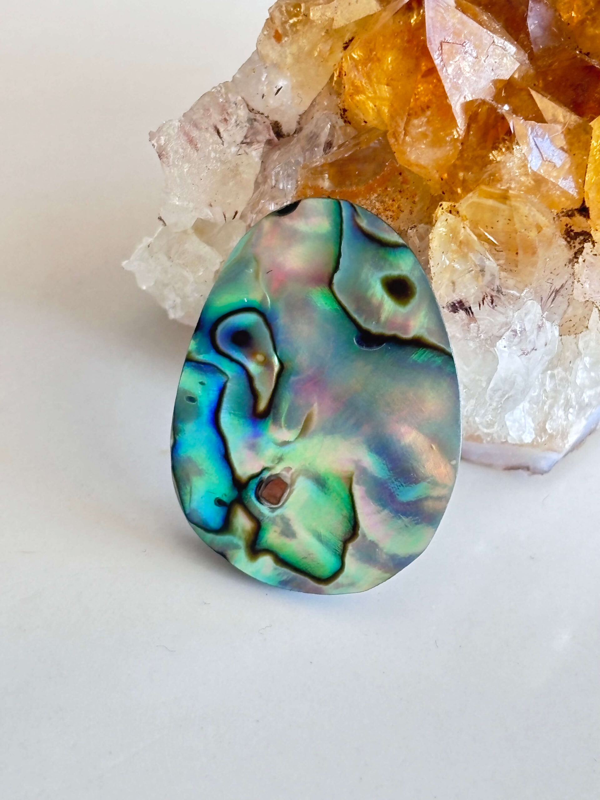 Natural Abalone Shell Cabochon – One of a Kind