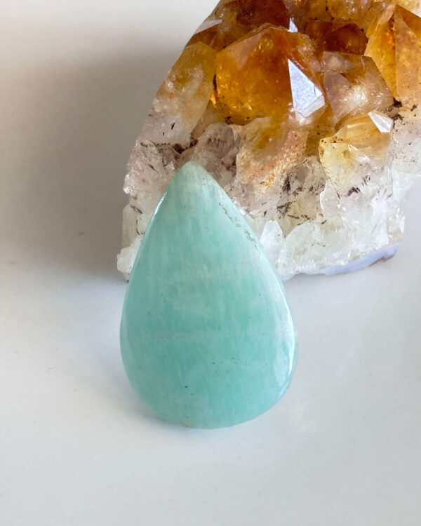 Amazonite Cabochon for Macrame Jewelry