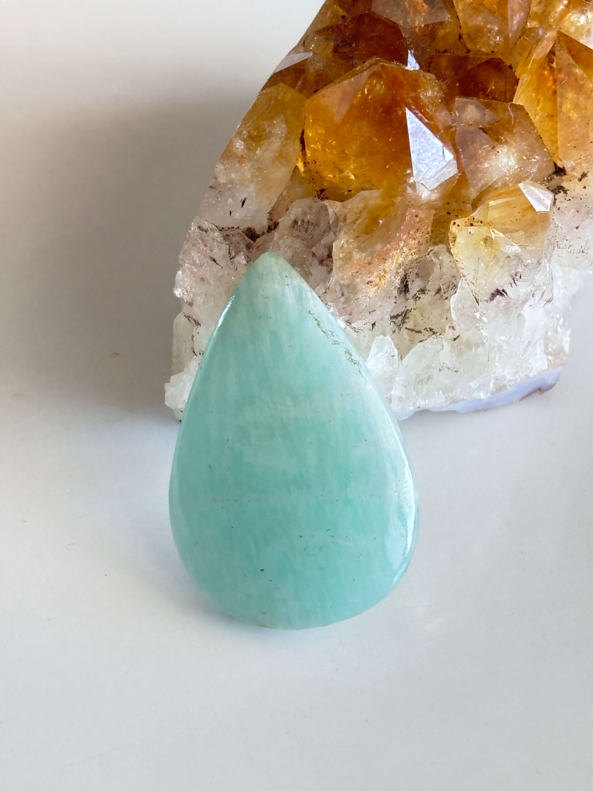Amazonite Cabochon for Macrame Jewelry