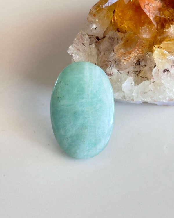 Polished Amazonite Cabochon for Jewelry