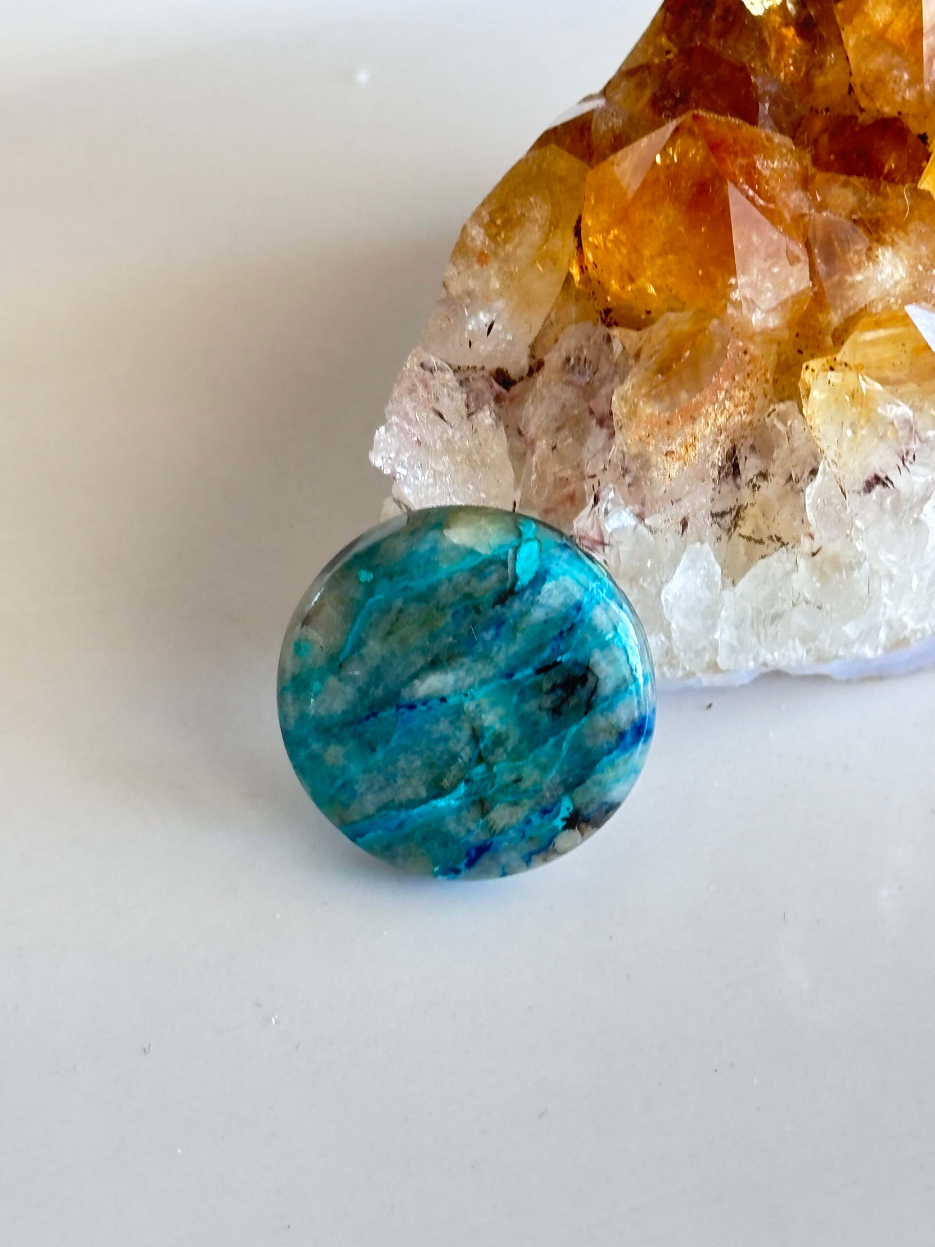 Unique Shattuckite Cabochon – Natural Gemstone