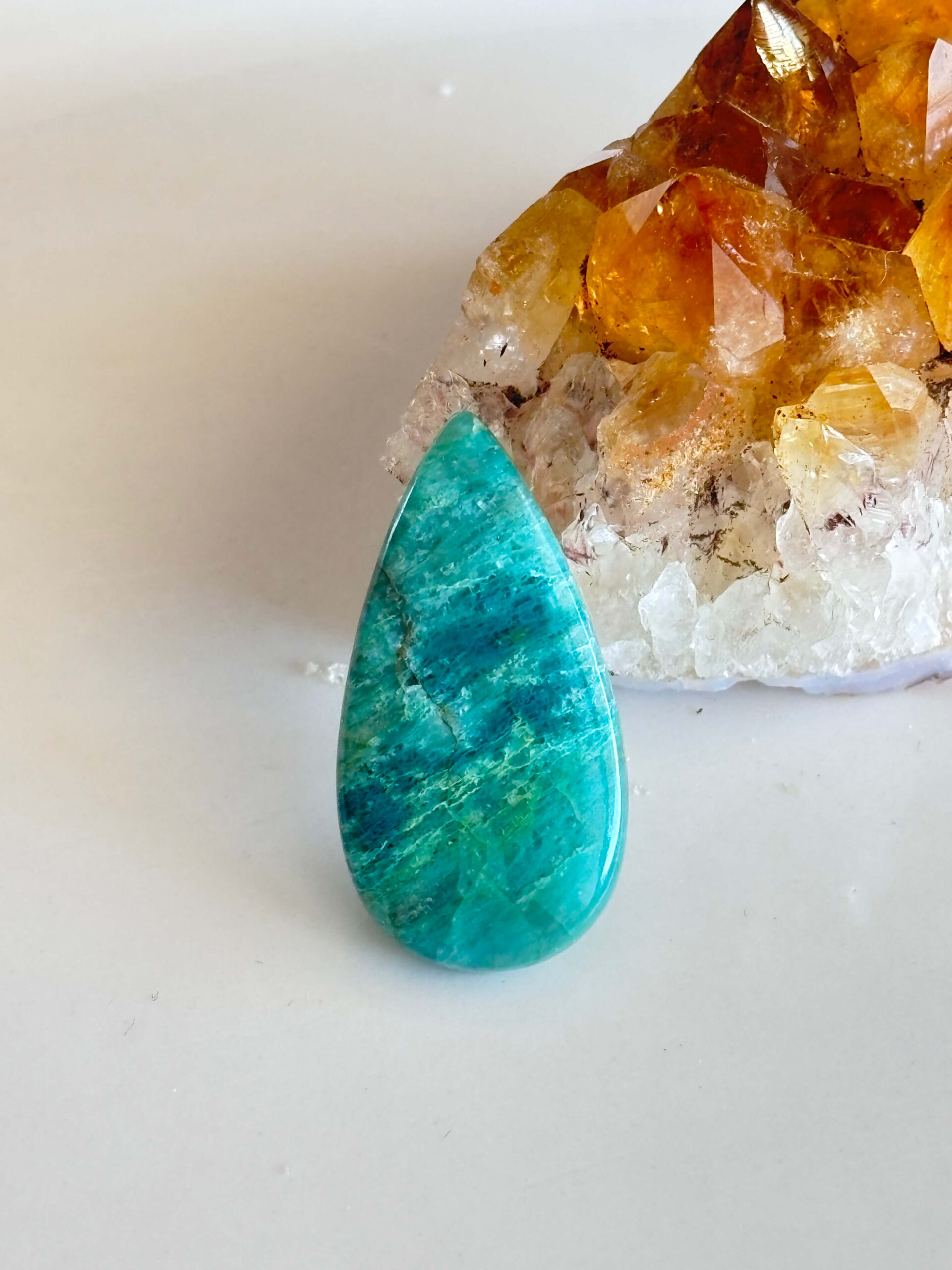 Shattuckite Cabochon for Macrame Jewelry