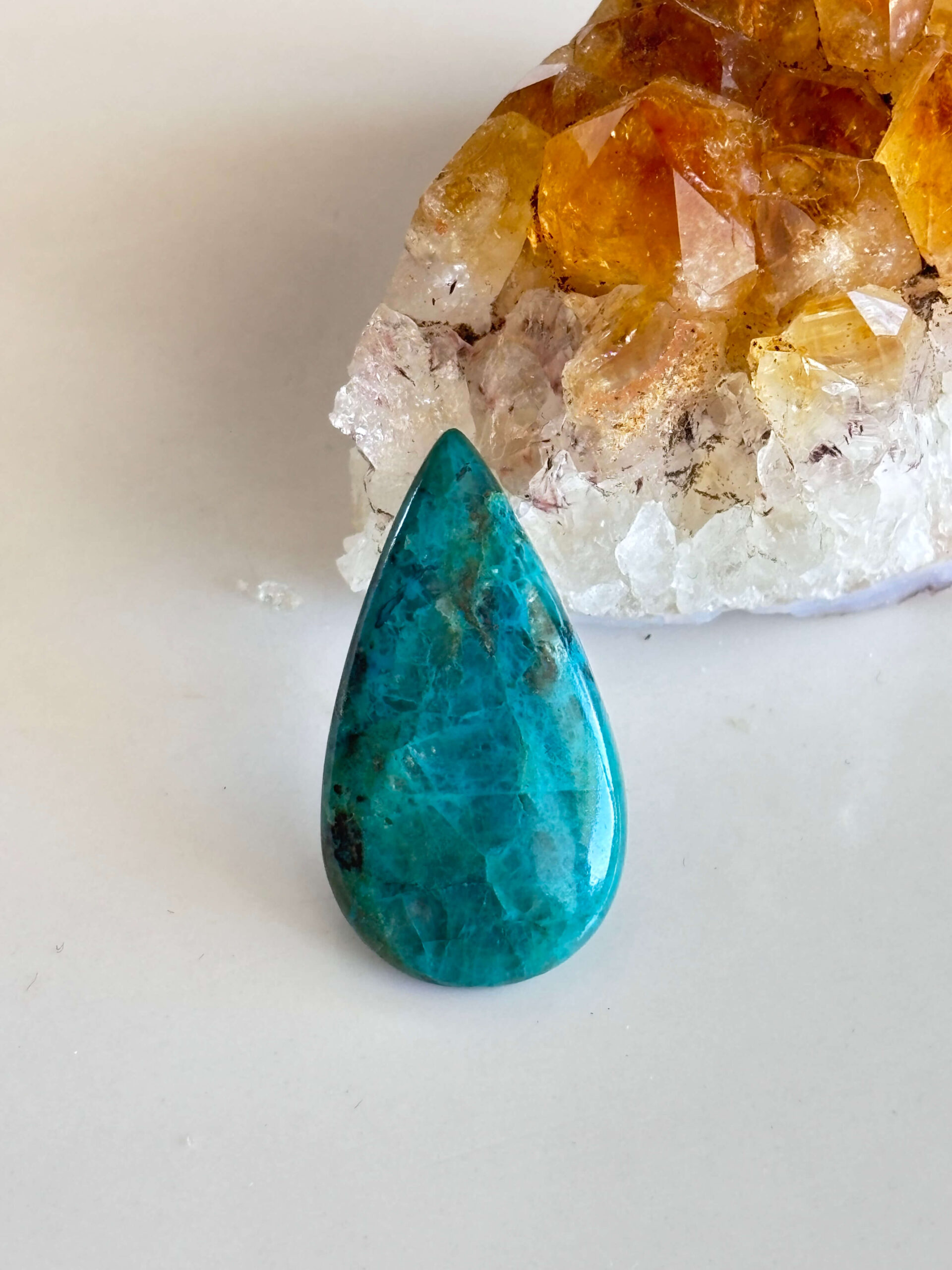 Polished Shattuckite Cabochon for Jewelry
