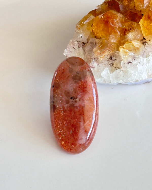 43mm Polished Sunstone Stone – Unique Gemstone