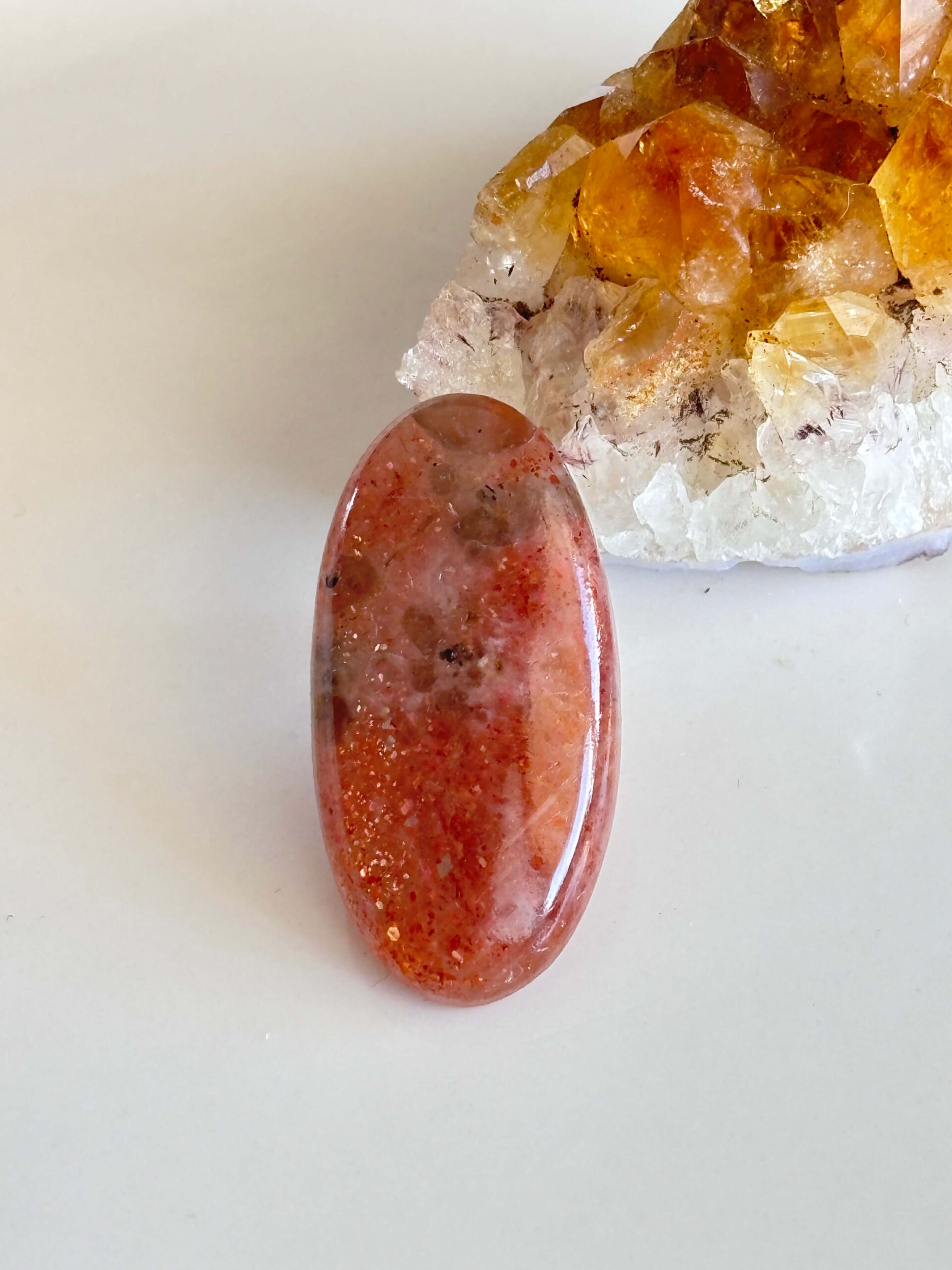 43mm Polished Sunstone Stone – Unique Gemstone