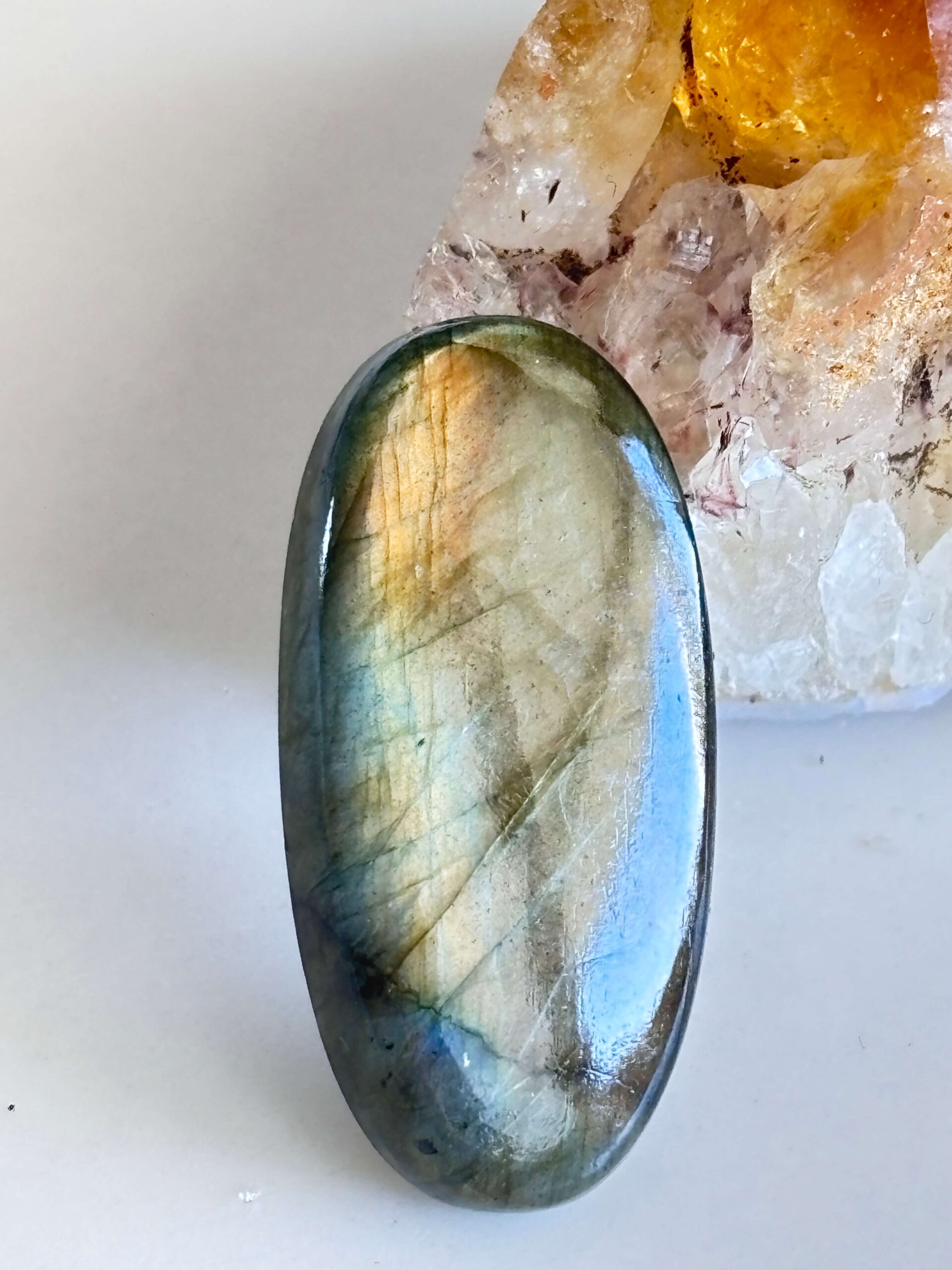 Labradorite Cabochon for Pendant Making – Premium