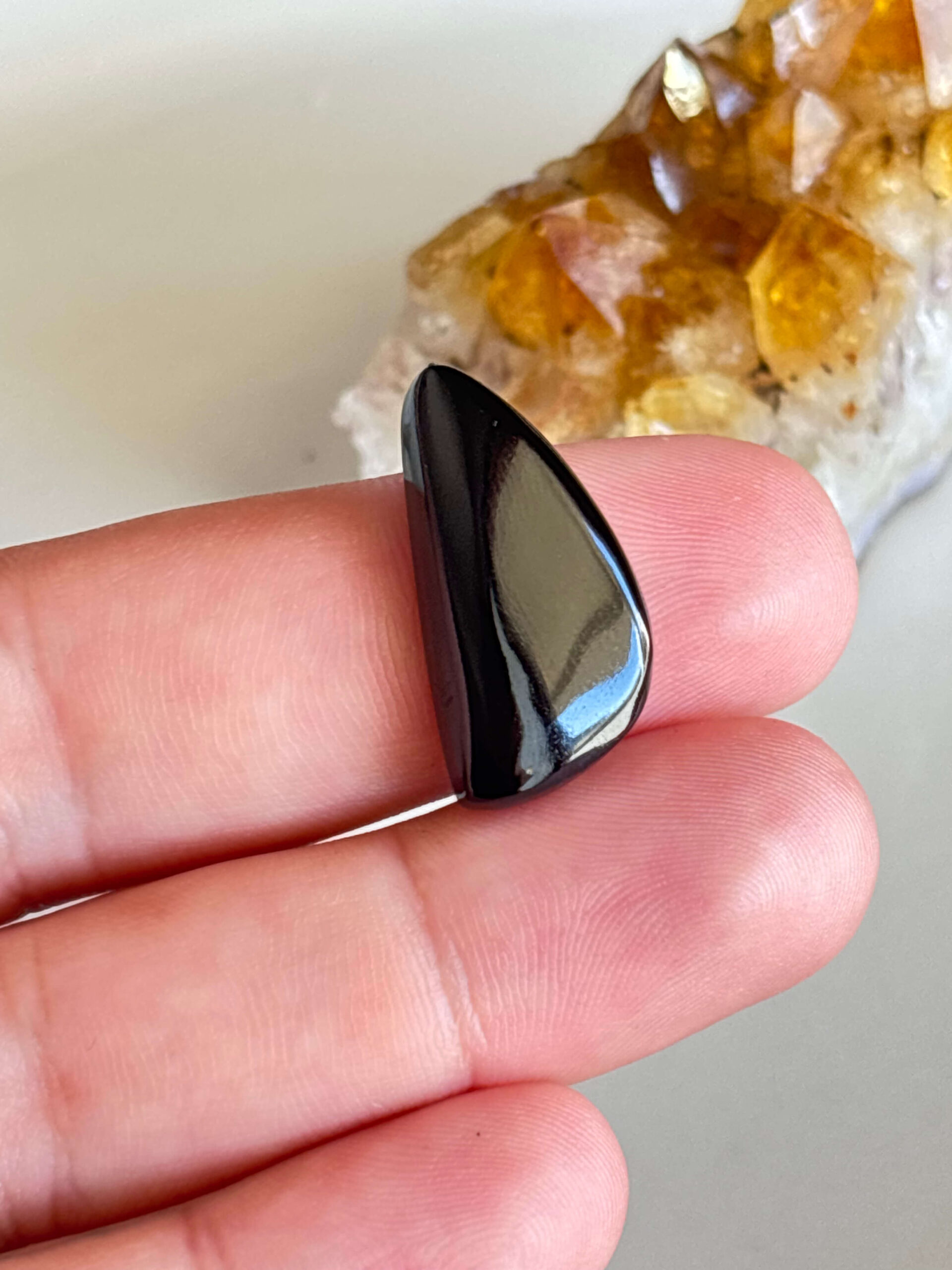 Natural Black Onyx Stone – Unique Cabochon