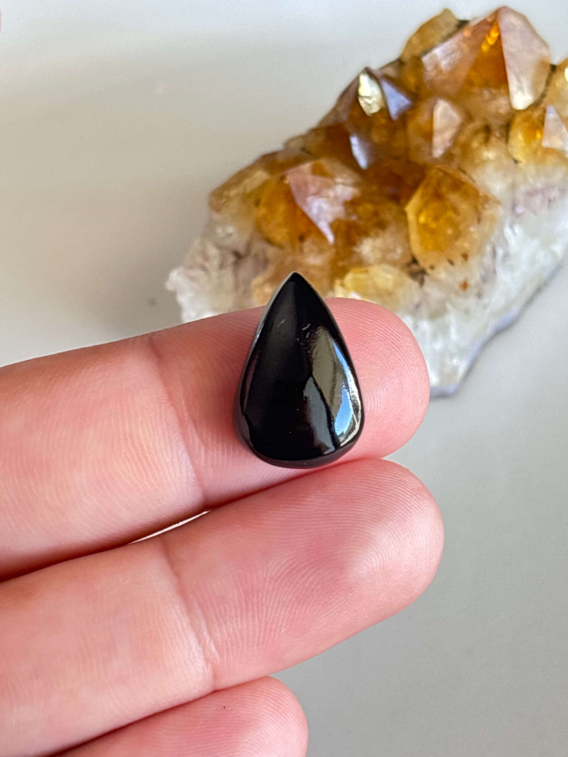 Natural Black Onyx Cabochon – One of a Kind