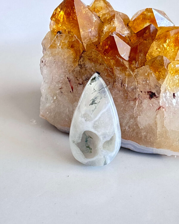 Natural Moss Agate for Macrame & Jewelry Making
