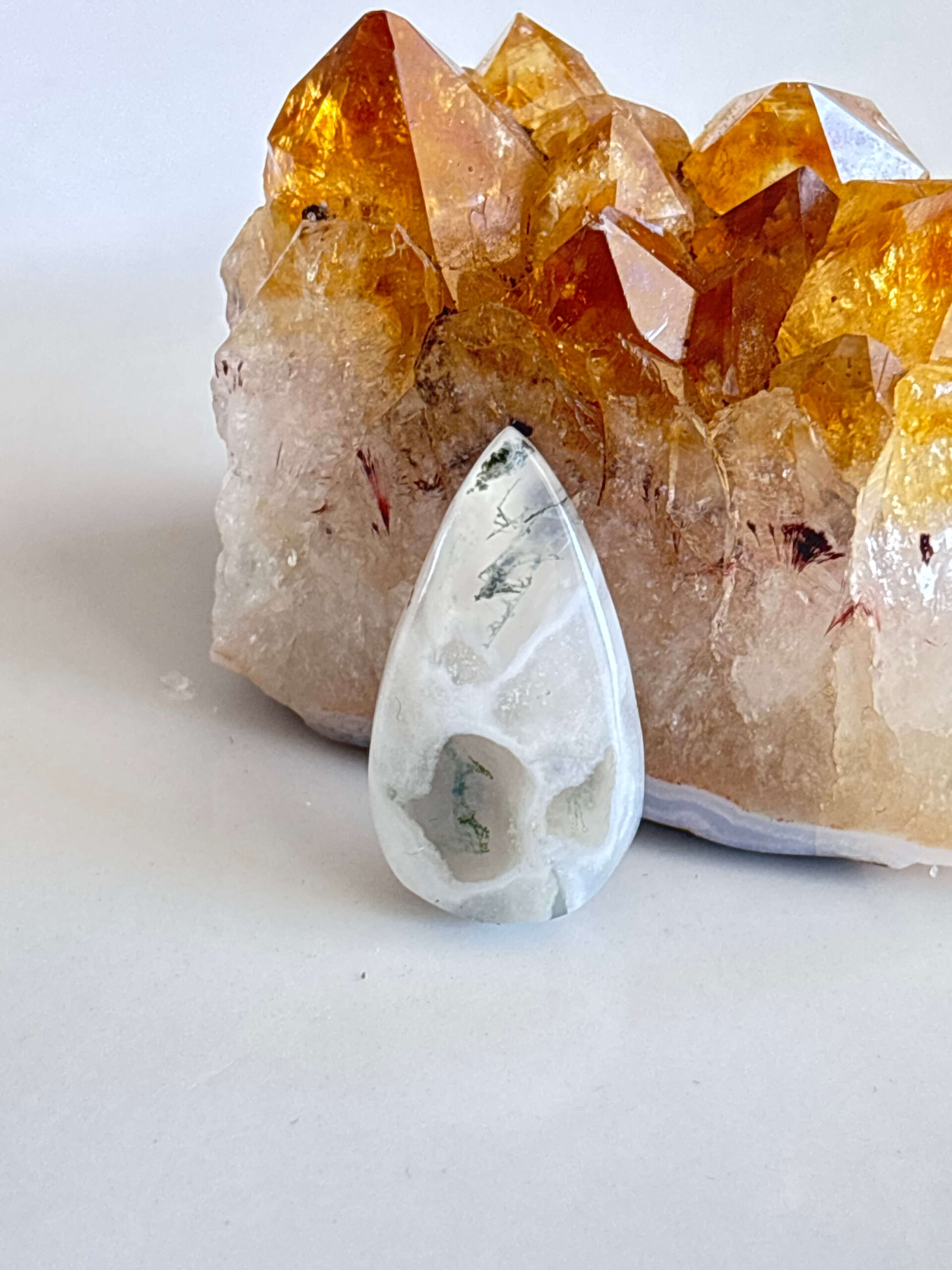 Natural Moss Agate for Macrame & Jewelry Making