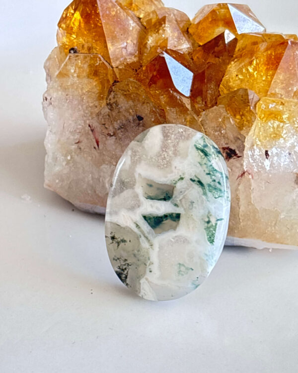 Moss Agate Gemstone Cabochon – One of a Kind