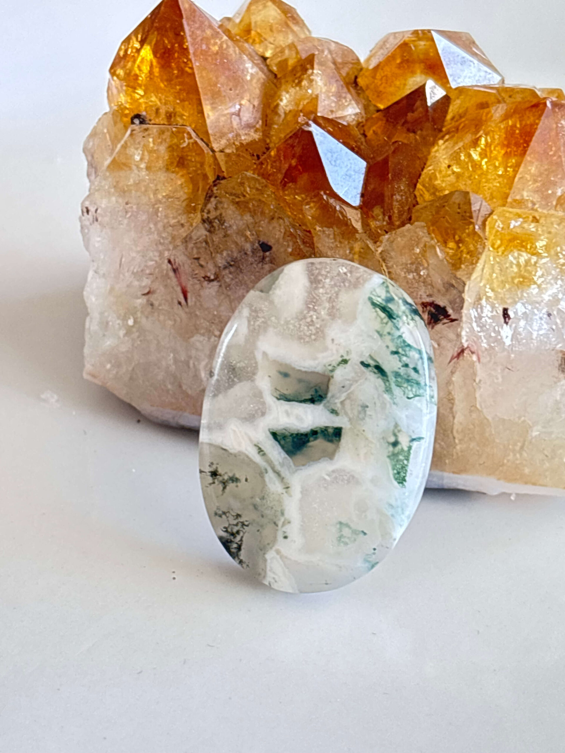 Moss Agate Gemstone Cabochon – One of a Kind