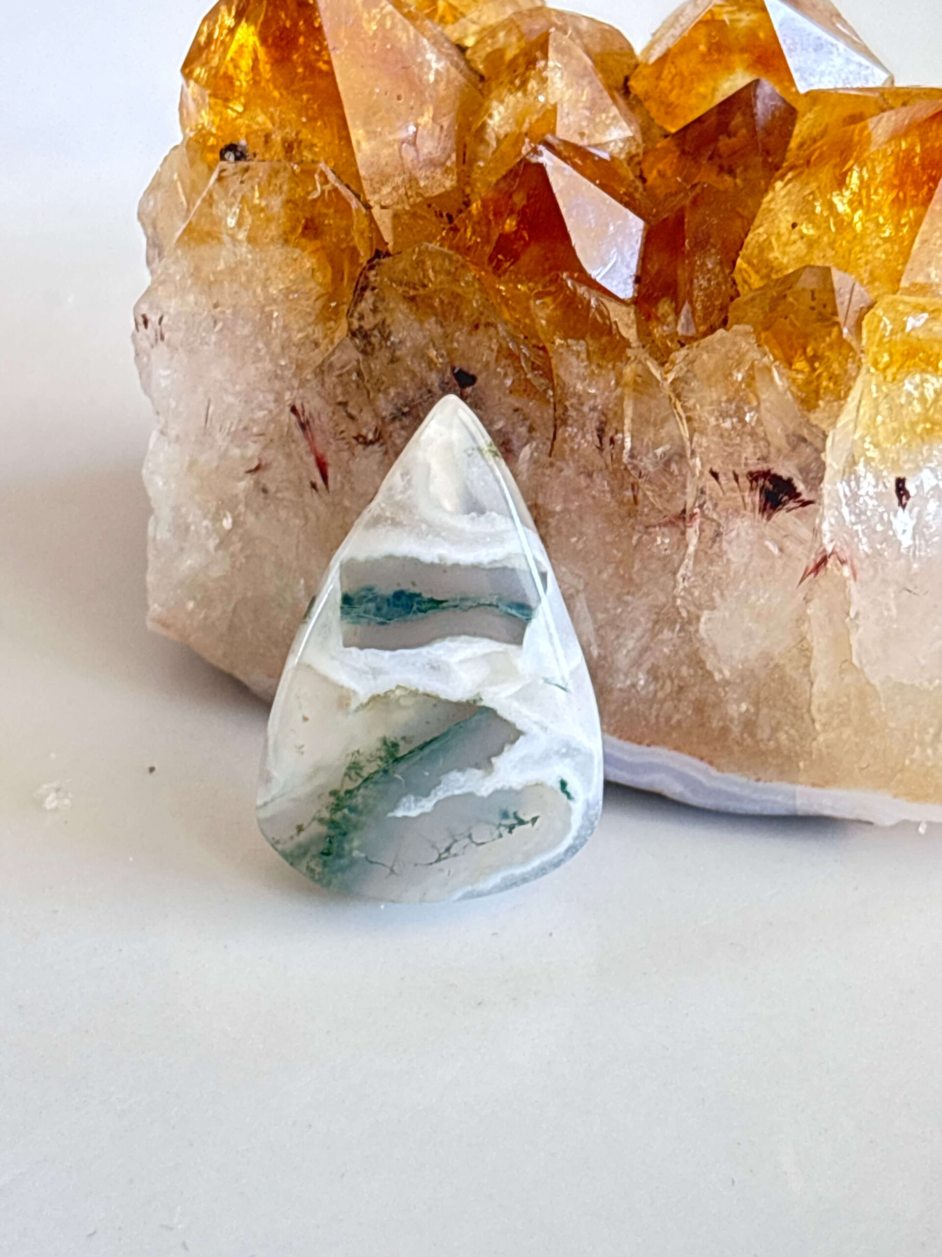 One of a Kind Moss Agate Gemstone Cabochon