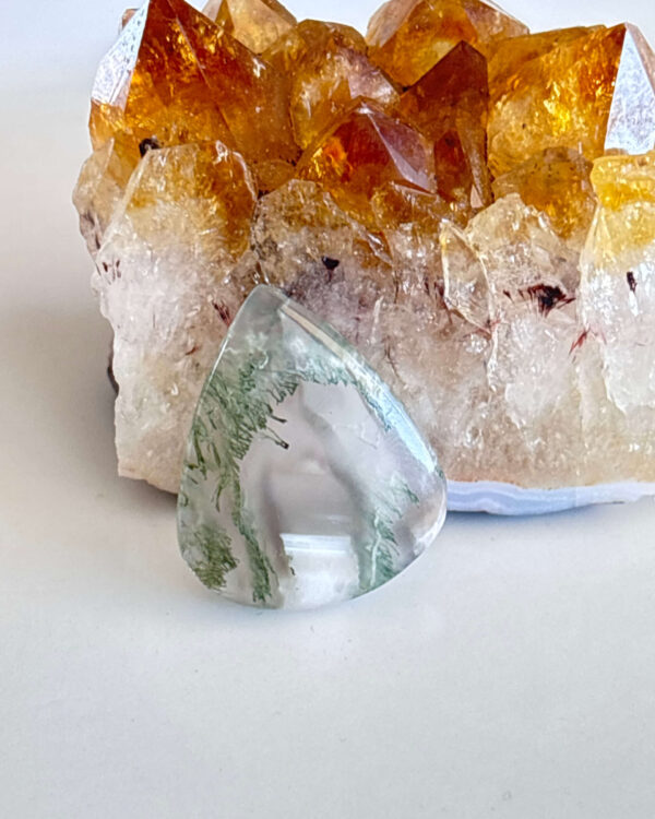 Natural Moss Agate Cabochon – Jewelry Making Stone