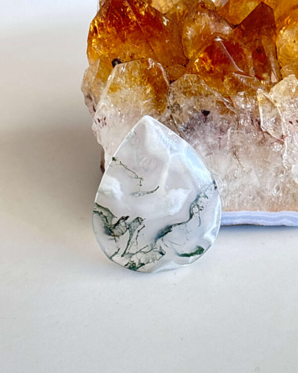 Moss Agate Stone for Handmade Jewelry