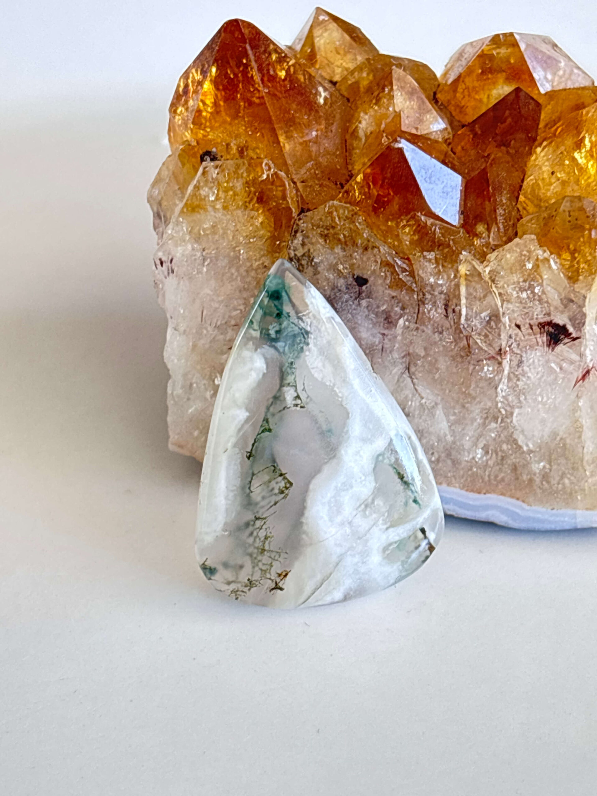 Unique Moss Agate Cabochon – Natural Gemstone