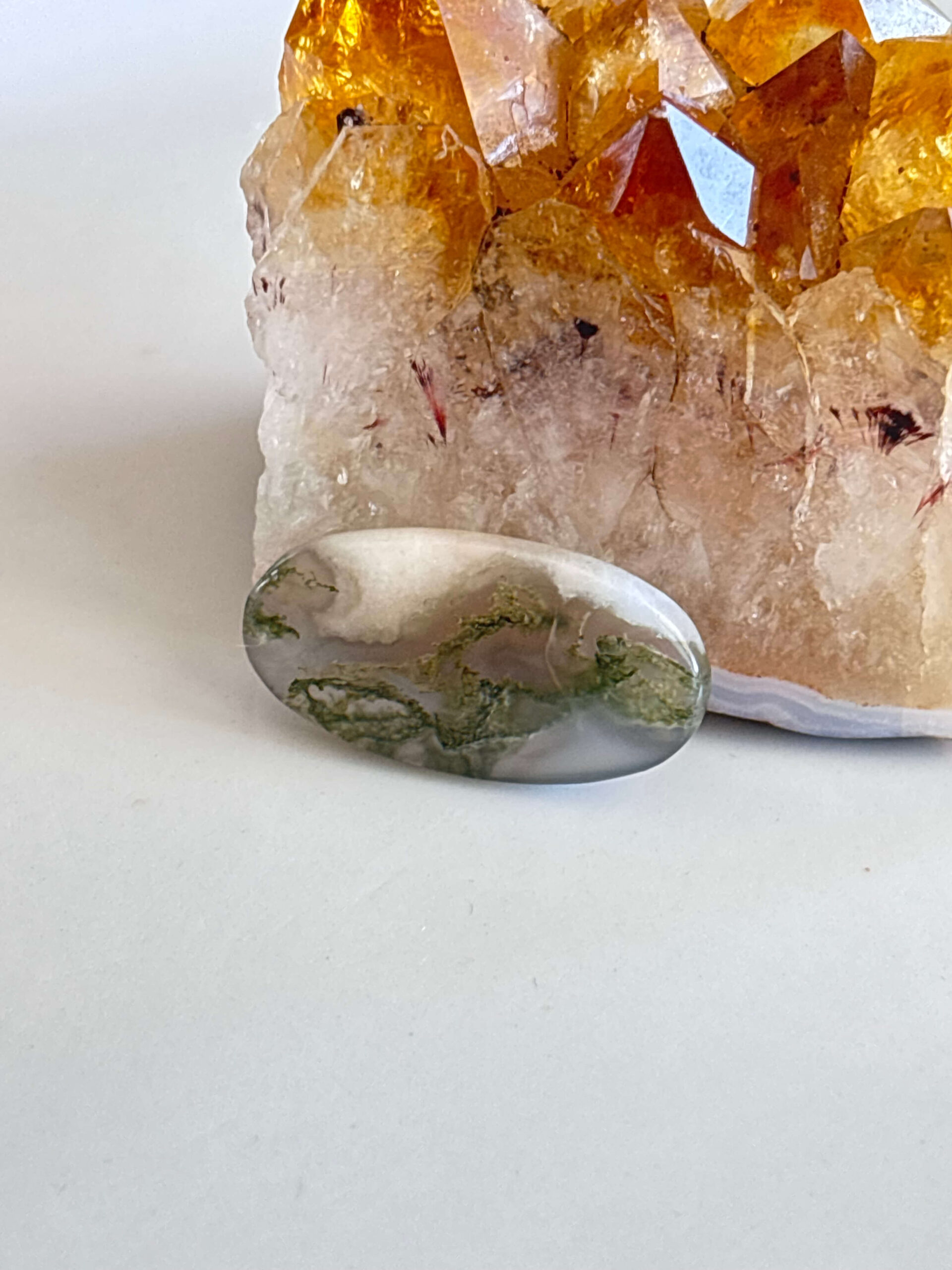 Natural Moss Agate Stone – Unique Cabochon