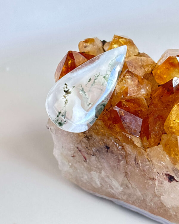 Moss Agate Gemstone for Jewelry Making