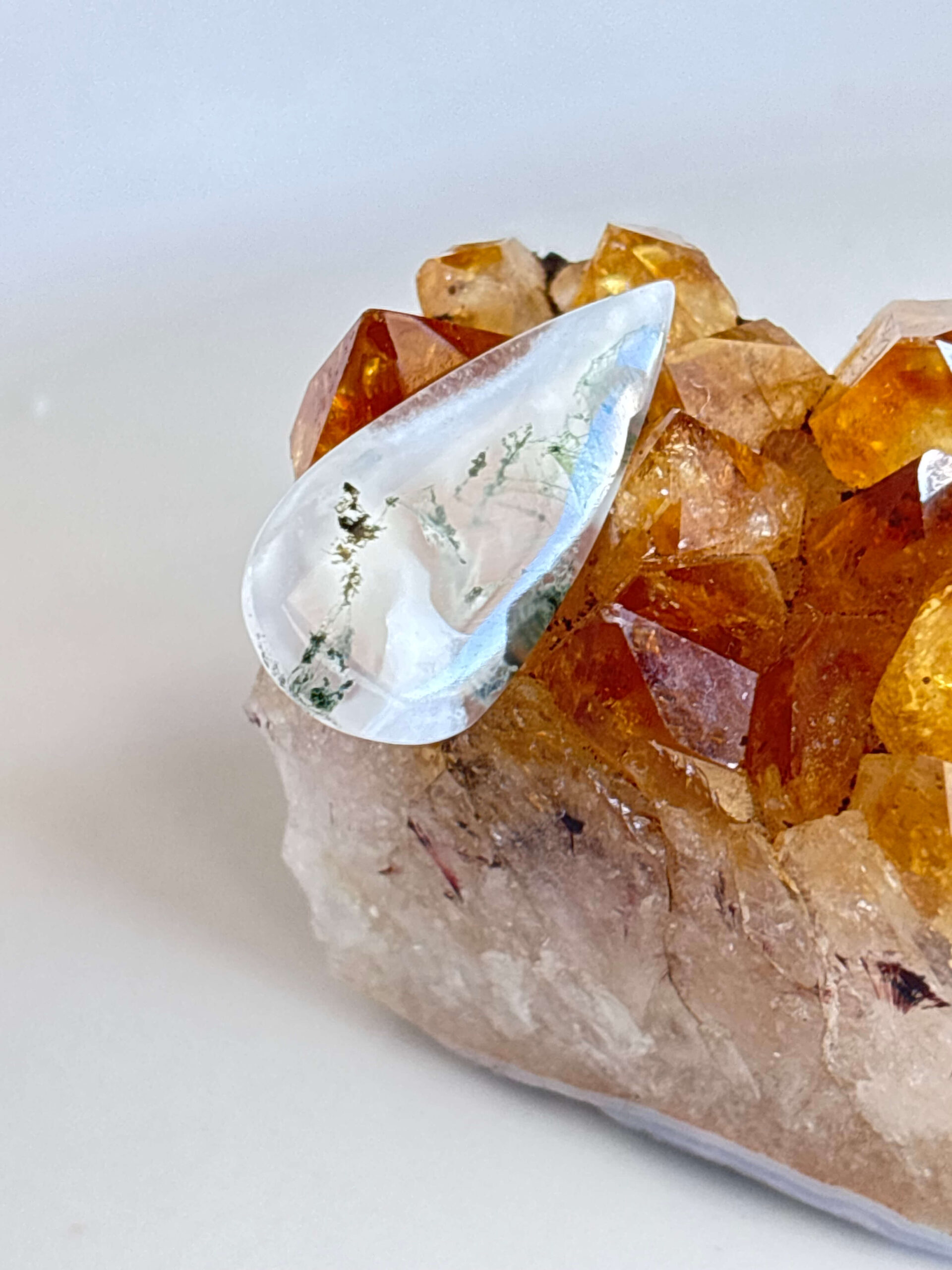 Moss Agate Gemstone for Jewelry Making