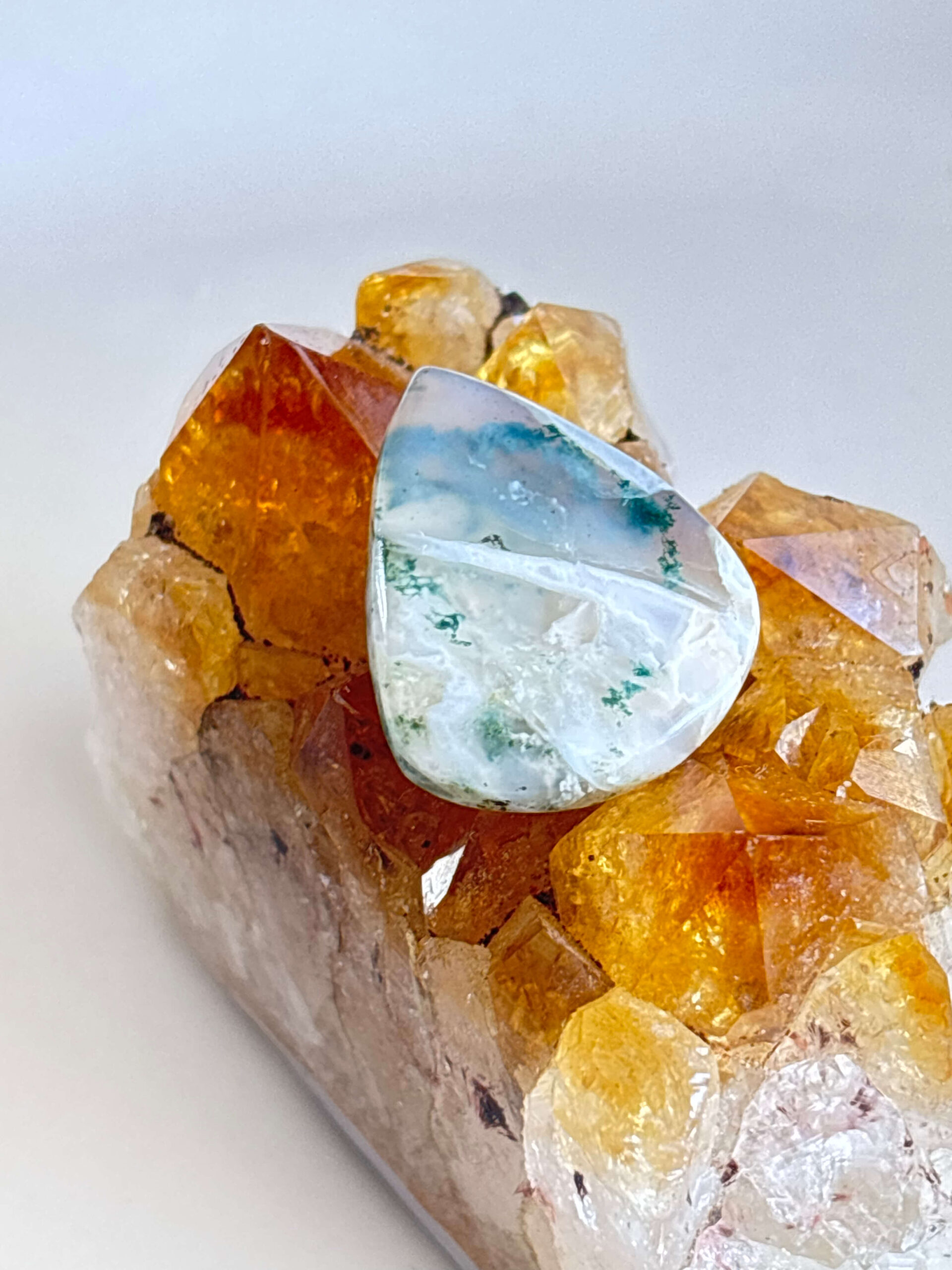 Natural Moss Agate Cabochon – One of a Kind