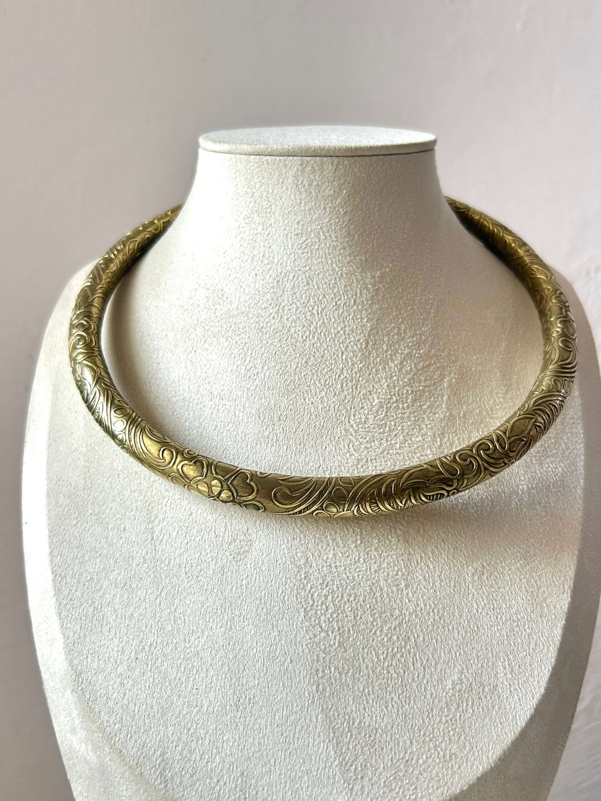 Swirl Finish Brass Choker - Image 8