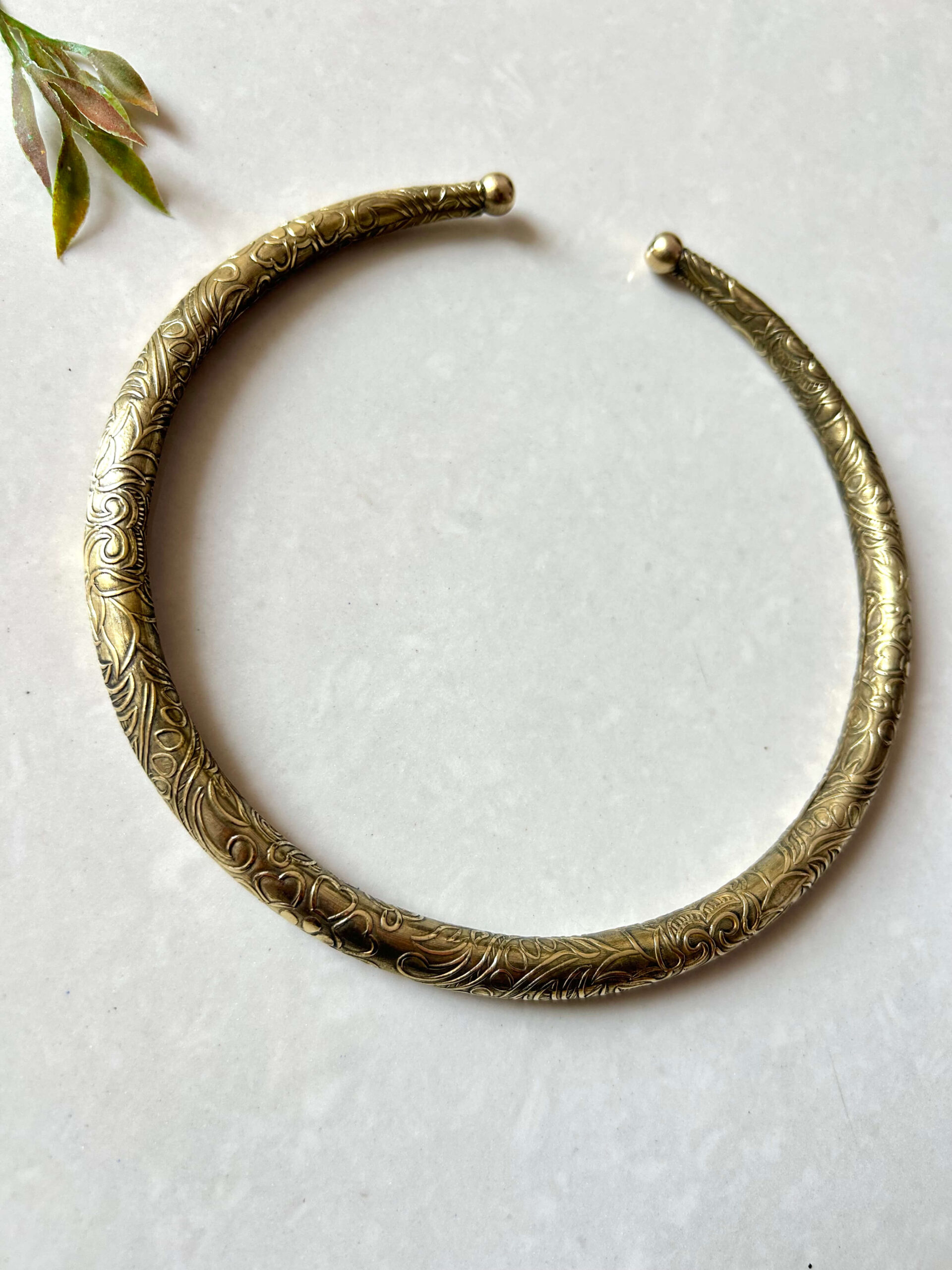 Swirl Finish Brass Choker - Image 7