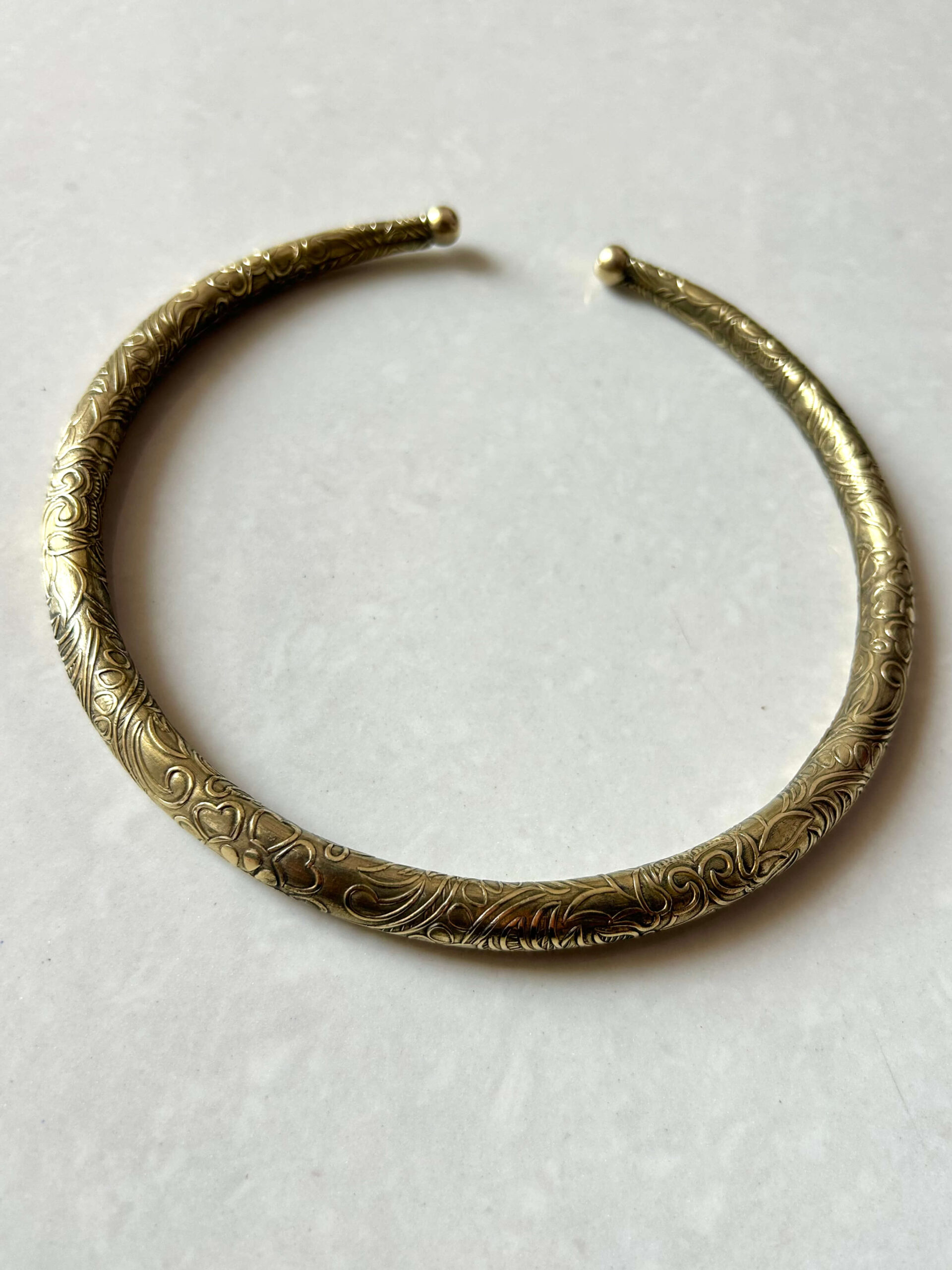 Swirl Finish Brass Choker - Image 6
