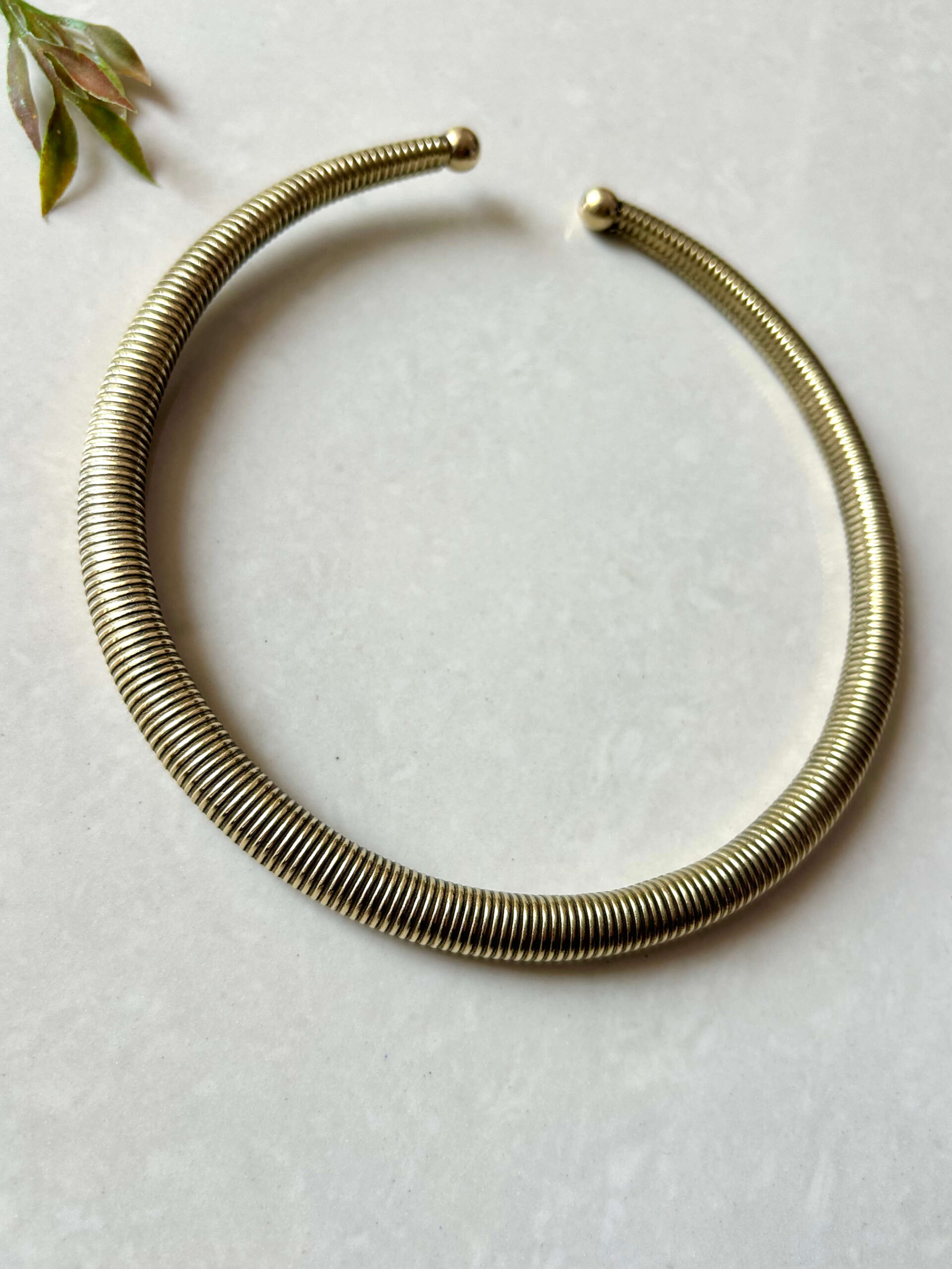 Ribbed Finish Brass Choker - Image 7