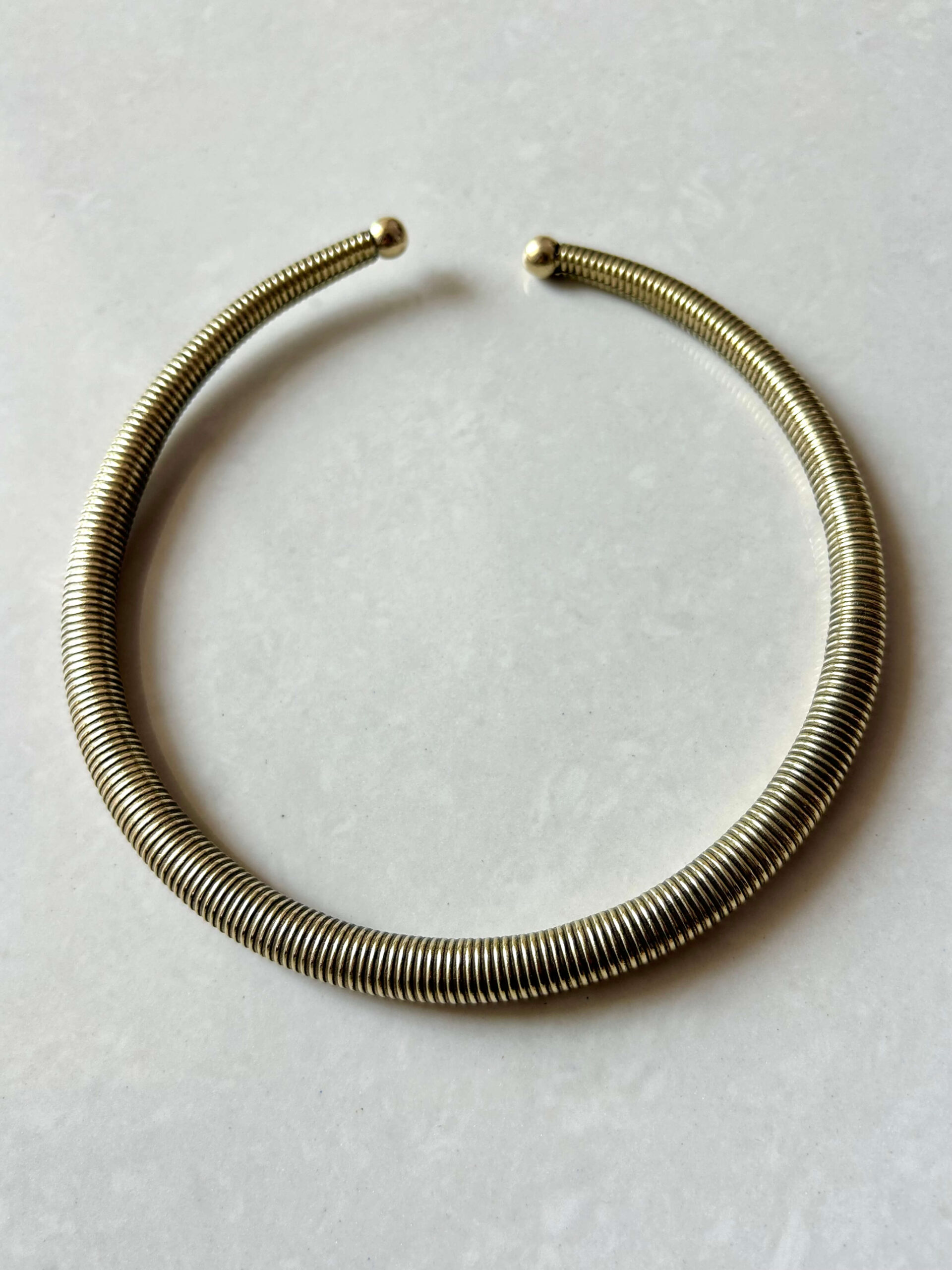 Ribbed Finish Brass Choker - Image 6