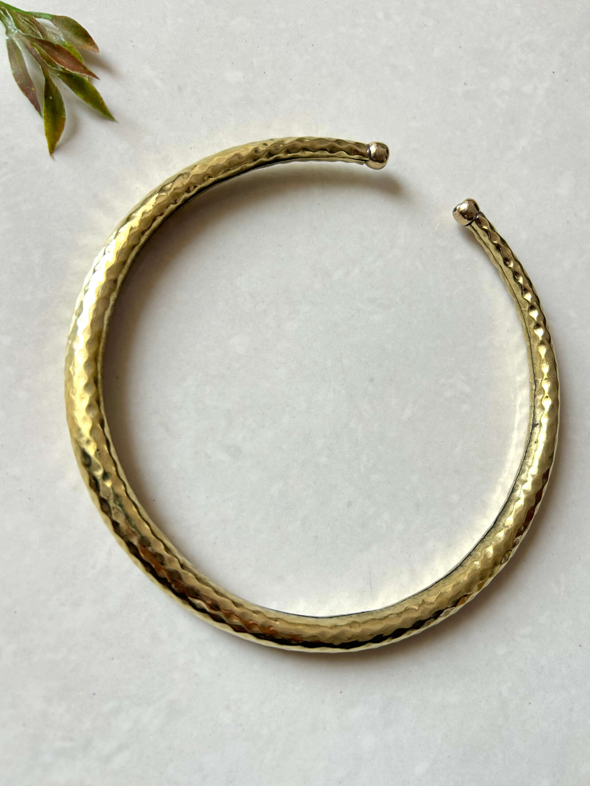 Hammered Shine Finish Brass Choker - Image 8